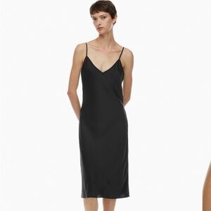 Aritzia Wilfred Only Slip Satin Midi Dress